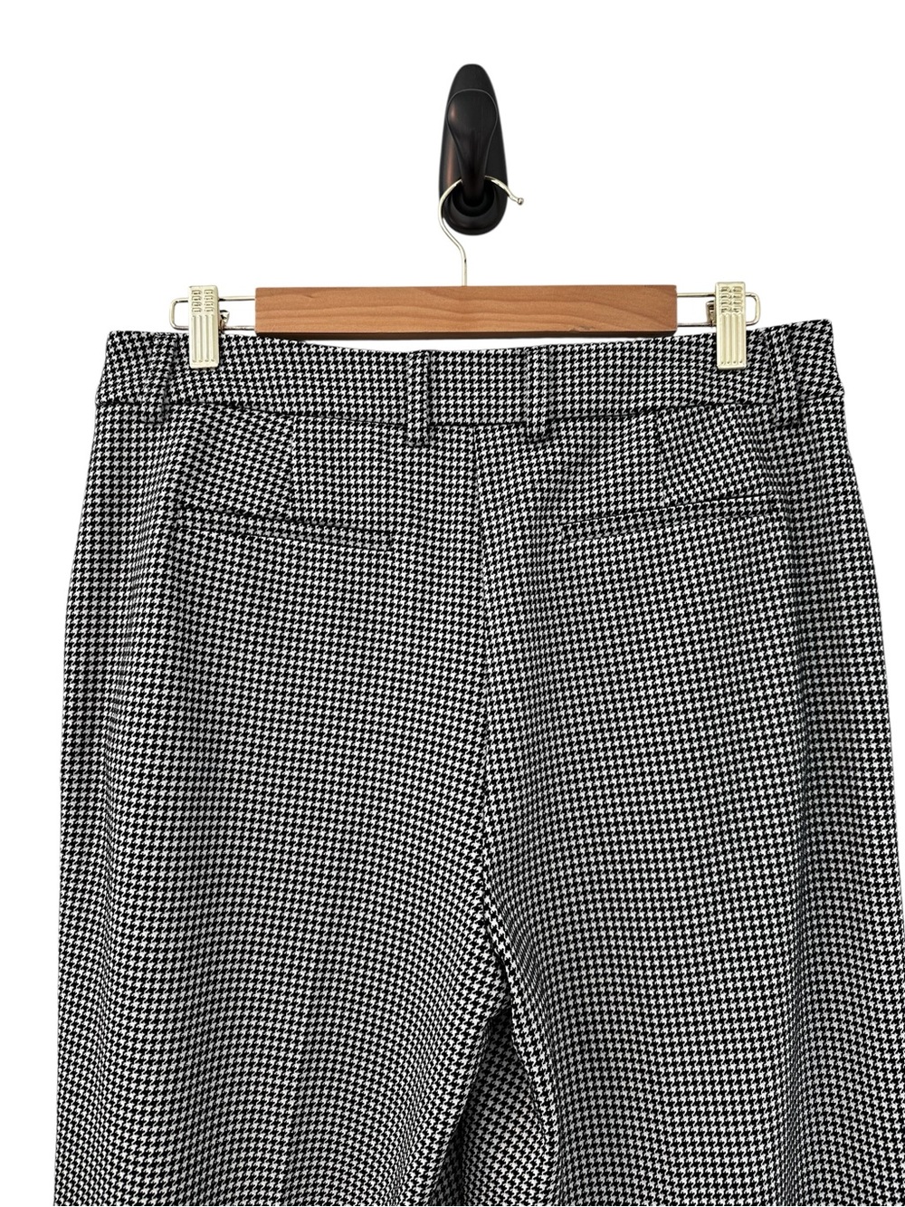 Black & White Houndstooth Wide Leg Trousers by Maison d’ Amelie - Picture 4 of 15